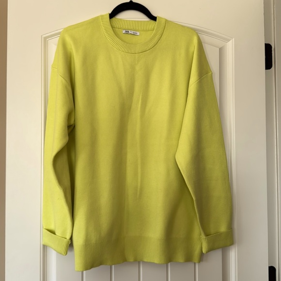 Lime Green Zara Sweater XL - Picture 1 of 5